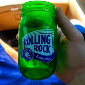 Green Vintage Beer Mason Jar